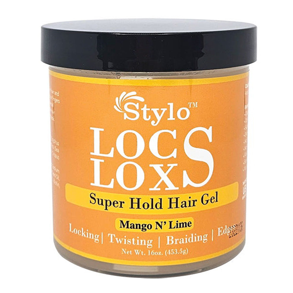 Stylo Locs Loxs Super Hold Hair Gel with Mango and Lime 16Oz (453.5g)